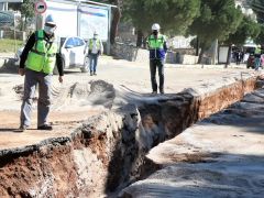 Muğla Fethiye’de kanalizasyon çalışması sürüyor